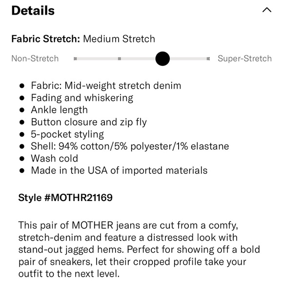 MOTHER The Insider Crop Step Chew Jeans - Never Worn - Picture 6 of 9